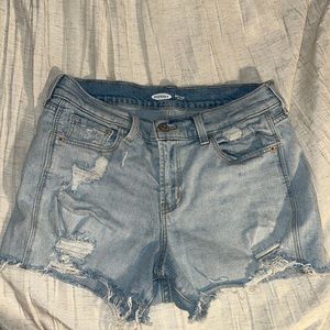 Old Navy Distressed Boyfriend Mid-Rise Denim Shorts